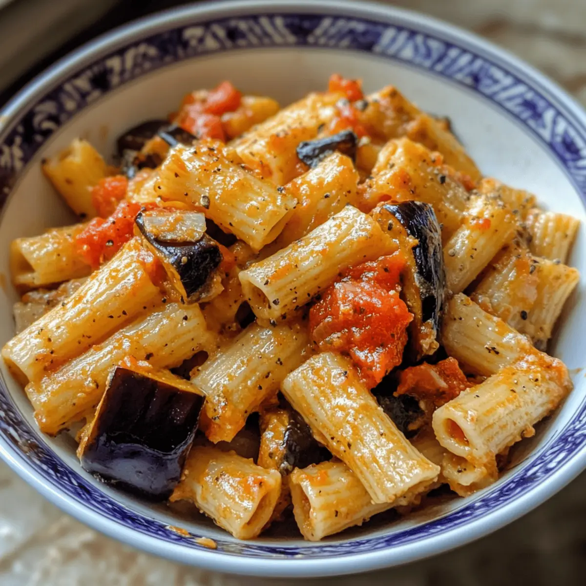 Thumbnail for Homemade Pasta With Homemade Roasted Eggplant And Tomato